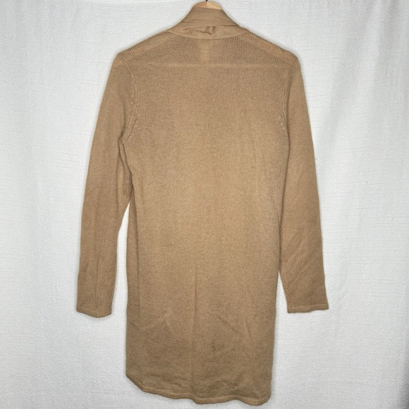 Chicos Luxe Lace Harriet Cardigan Sweater Camel Womens Size 1 (M/8) Wool Mohair - Picture 4 of 11